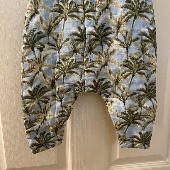 Angel Dear Palm Tree Jumpsuit Romper Muslin Cotton Boys Size 3-6 Months NWT - Picture 4 of 11
